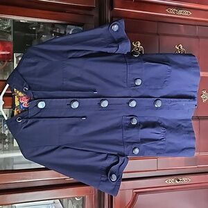 FOREVER 21 VINTAGE 3/4-SLEEVE HOODED JACKET